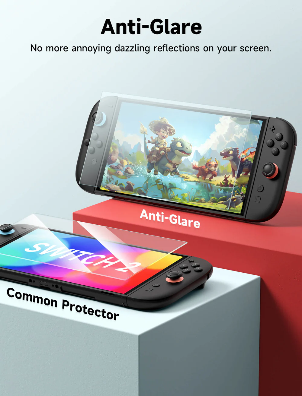 Probamos productos JSAUX para Nintendo Switch 2 13 Anti Glare Screen Protector for Switch 2 P1