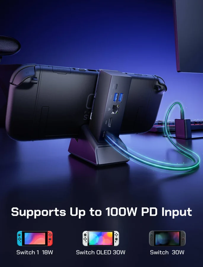 Probamos productos JSAUX para Nintendo Switch 2 7 HB0704 7 in 1 Multifunctional Docking Station for Switch 2 7
